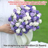 Popxstar  Rose Flower Bouquet Blanket Finished Bouquet Blanket Handmade Bouquet Nap Blanket Sofa Cover Valentine's Day Gift Manta de rosas