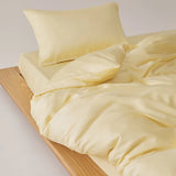 New Simple 100% Lyocell Bedding Set Solid Soft Skin-friendly Queen Duvet Cover Set with Sheets Natural Plant Fibre Quilt Cover