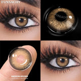 Popxstar  1 Pair Natural Color Contact Lenses for Eyes Brown Lenses Colorcont Korean Lens Yearly Beauty Gray Pupils Eye Contacts