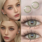 Popxstar  New Lense 1 Pair Color Contact Lenses with Natural Eye Contact Lenses Blue Brown Green Lenses Pupils Beauty Color Lens