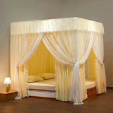 Four Season Dustproof Top Mosquito Net with Frame 2 Layers Shading Bed Curtain Canopy Palace Nets 1.2 1.5 1.8 2.0 Bed
