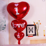 Popxstar 1pcs heart string LOVE aluminum film balloon Valentine's Day wedding decoration