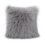 Popxstar  Cute Nordic Plush Pillowcase Wool Faux Fur Throw Pillows Ins Sofa Furry Long Hair Pillow Princess Cushion Bed Sofa Decor