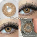 Popxstar  2pcs Blue Green Contact Lenses Yearly New Colored Lens Brown Natural Cosmetic Gray Big Eyes Korean Student Beauty Pupil