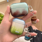 Popxstar  Simple Transparent Gradient Smudging TPU Case For Apple Airpods 2 3 Earphone Coque Soft Silicone Funda For Airpods Pro 2nd Cover