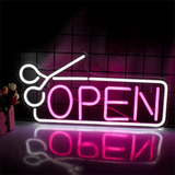 Dimmable LED Neon Sign Adjustable Brightness Soft Silicone Light Strip Business Store Sign Acrylic Backboard