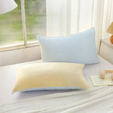 Popxstar  48x74cm Minimalist Two-color Pillow Cover Milk Fleece Pillowcases Set Soft Cozy Bedroom Home Decor Bed Pillowcases Bedding Gifts