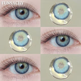 Popxstar  1 Pair Color Contact Lenses Beauty Eyes Pupils Fashion Makeup Beauty Cosmetics Soft Green Natural Brown Lens Yearly Use