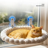 Fur Cat Hammock Foldable Hanging Cats Bed for Balcony Warm Strong Suction Cup Sum Rooms Cat Bed Window