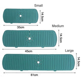 Popxstar Silicone Faucet Mat Large Sink Splash Pad Countertop Protector Bathroom Water Ripples Faucet Water Catcher Mat