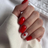 Popxstar 24pcs Short Square False Nails Sets Flower Design Stick on Fake Nails Datachable Simple Nude Press on Nails Tips with Jelly Glue