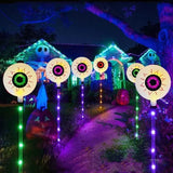 Popxstar Christmas Santa Claus Lawn Lamps Waterproof Decorative Light New Year Halloween Festival Theme for Patio Pathway Courtyard Yard