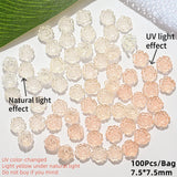 Popxstar 100pcs Clear Crystal Rhinestones Jewelry 3D Love Heart Nail Charm for Nail Art Decoration Clear Resin Valentine's Day Nail Parts