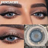 1 Pair Blue Color Contact Lenses for Eyes Women Makeup Pupils Natural Brown Gray Contact Lenses Beautiful Pupils Yearly