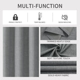 Popxstar Blackout Curtains 350cm Height Room Darkening Curtains for Bedroom 100% Black Out Textured Thermal Curtain Privacy Protection