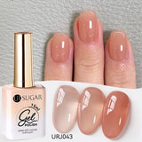 popxstar UR SUGAR 15ml Jelly Milky White Translucent Color Gel Polish Semi Permanent UV Gel Nail Art Soak Off Gel Varnish Latest Fashion