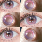 Popxstar 1 Pair Korean Fashion Lenses Pink Cosplay Anime Lenses Color Contact Lenses for Eyes Cosmetics Colored Lenses Red Lenses
