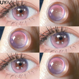 1 Pair color  Korean Fashion Lenses Pink Anime Lenses Comics Gilr Tears Lens Blue Lenses for Eyes Green Lenses for Party