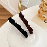 Popxstar 1/2pcs Flocked Bangs Hair Clip Black Headwear Women Cute Barrettes Hairgrip Alice Braided Fashion Hairpins Hair Accessories