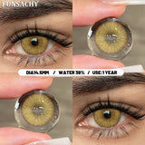 Popxstar  1 Pair Colorful Contact Lenses Natural Eye Makeup Contacts Lens for Eyes Korean Soft Lens Cosmetic Pupils Color Eye Len