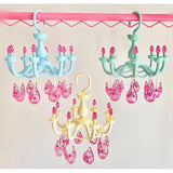 Popxstar Plastic Princess Style Beautiful Drying Rack Multi-functional Underwear Socks Clip Clothes Hanger Dryer Towels Cloth Drying Rack
