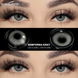Natural Gray Contacts Colored Contact Lenses Soft Beautiful Pupil Blue Eye Contacts Yearly Colorful Lenses 2pcs/Pair