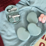 Popxstar Portable Contact Lenses Box Travel Heart With Mirror Tweezer Storage Care Holder Mini Eyes Tool Kit Contact Lens