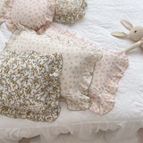 Popxstar INS Ruffle Edge Gauze 100% Cotton Princess Pillow Case 30X50 48X74cm Breathable Pillowcase Decorative for Home Bedding Bedroom