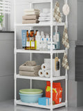 Popxstar 6/5/4/3 Layers Storage Shelves Household Trolley Standing Rack Home Bathroom Pantry Organization and Kitchen Storage Accessories