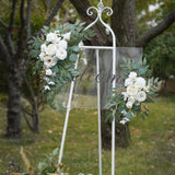 Popxstar  2pcs Wedding Decorative Artificial Flowers, Wedding Arch Flowers, Wedding Welcome Signs and Background Decorative Fake Flowers