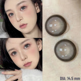 Popxstar 1 Pair Dark Lenses Korean Style Colored Contact Lenses Myopia Lenses Black Lenses Fog Pearl Lens High Quality