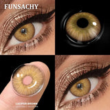 Popxstar   2pcs Hot Selling Colored Contact Lenses for Eyes Beauty Pupils Natural Brown Gray Lens Women Men Cosmetics  Yearly Use