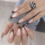 popxstar 24Pcs Pink French Style Fake Nails 3D Bowknot Designs Short Square Press on Nails Sweet Korean Fashion False Nail for Women Girl