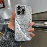 Fashion Bling Glitter Starry Butterfly Gradient Case For iPhone 17 Pro Max 14 13 12 15 16 Plus Shockproof Protective Back Cover