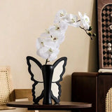 Popxstar  3D Resin Butterfly Vase Retro Style Table Decoration & Accessories Floral Arrangement Display Bottle Living Room Decor Gift