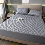 Popxstar Thick Mattress Cover or Pillowcase Waterproof Pad Protector Monochromatic Soft Durable Fitted Sheet Bed Latex Mat Elastic Band