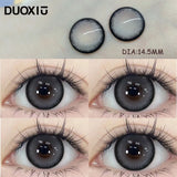 Popxstar  1Pair Color Contact Lens Pupils Nature High Quality Myopic Blue Black Eyes - 0.00 to- 8.00 Diopter Lenses Fast Shipping