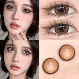 1 Pair New Brown Color Contact Lenses For Eyes Myopia Natural Pupils Cosmetic Soft High Quality Lenses Fast Shipping