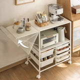 Mobile Storage Trolley with Drawer Multi Layer Kitchen Shelf Oven Storage Rack Cart Cabinet Floor To Ceiling Dining-Side Cabinet