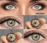 Popxstar Hot Selling 2pcs Myopia Color Contact Lenses Prescription High Quality Eyes Colored Contacts with Degree Yearly