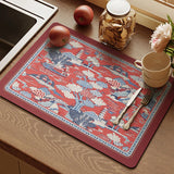 Popxstar American retro light luxury kitchen countertop drain pad, diatom mud suction pad, quick-drying washing table, sink, bar mat