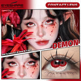 Popxstar  Halloween cosplay color contact lenses for eyes black/red/white Anime Accessories colorful fashion lenses