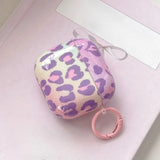 Splicing Color Leopard Print Case For Apple Airpods 1 2 3 4 Cover For Airpods Pro Pro2 Pro3 Wireless Earphone Box Case with Hook