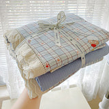 Popxstar  Ins Princess Bedding Set Floral Duvet Cover Set Flat Sheets Set Single Twin Double Size Bed Linen Set Back To School Season