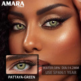 Popxstar  1 pair Colored Contact Lenses Natural Look Green Lenses Gray Contact color Lenses Beauty Pupil Eye Cosmetics Yearly Use