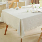 Popxstar  French Cream Style Fabric Dining Table Cloth High-end Decorative Cloth Photo Tablecloth Thickened Cotton and Linen Style