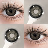 Popxstar  1 pair Colorcon Contact Lenses for Eyes Black Lenses Beautiful Cosmetic Pupil Blue Lenses Big Eyes Contacts Lens Yearly