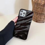Popxstar Luxury 3D Wave Pattern Phone Case For iPhone 14 Pro Max Case For iPhone 11 13 12 15 Pro Max XS X XR 7 8 Plus SE Shockproof Cover