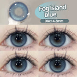 Popxstar  2PCS Myopia Beauty Colored  Contact Lenses Purple Halloween Makeup Lens Fashion Pupils Big Eye Lenses Natural Blue Lense