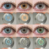 Popxstar  1 Pair Color Contact Lenses For Eyes Natural Gray Blue Beautiful Pupil Soft Natural Accessories Yearly Cosmetic Pupils